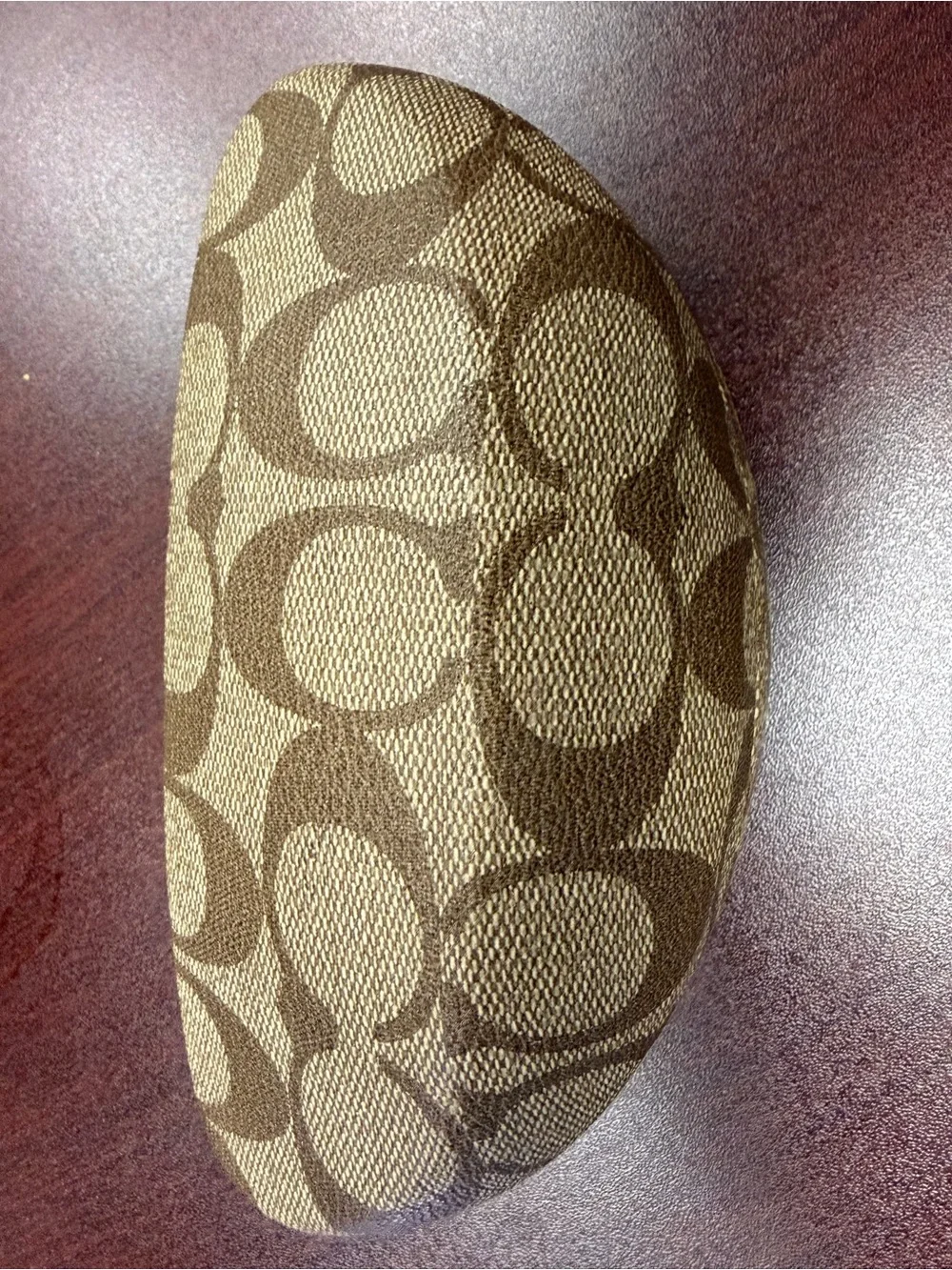 COACH Clamshell Hard Sunglasses Case Signature C Canvas